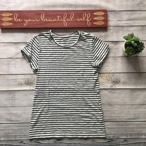 J.Crew Factory navy & white striped t-shirt XS